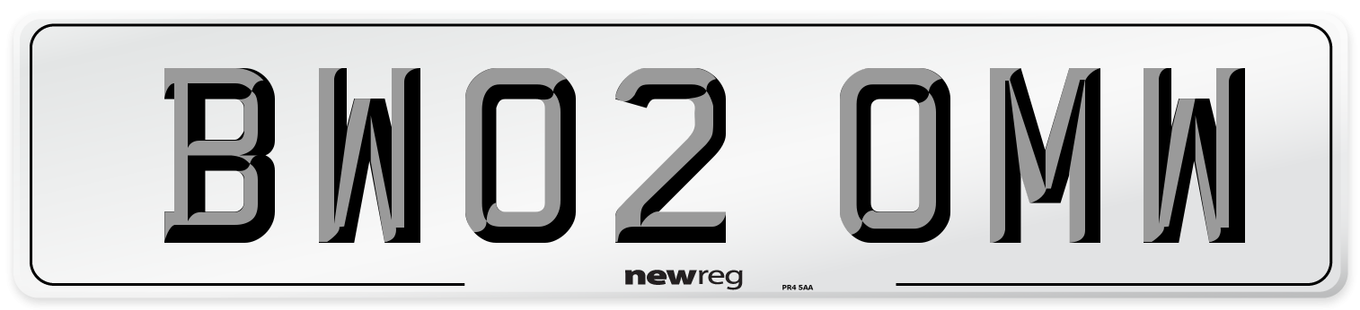 BW02 OMW Number Plate from New Reg